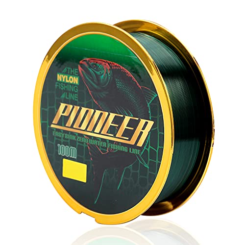 Proberos® Super Strong Fishing Line, 100m Diameter 0.52mm 48.7LB Nylon Fishing Accessories, Fishing Soft and Durable (Green, Maximum Pulling Force 22 KG) (White)