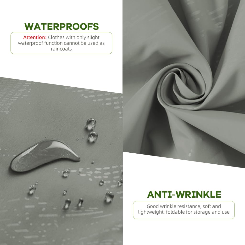 GUSTAVE Outdoor Men Waterproof Jacket for Camping and Hiking with Quick Dry UV Protection | Ultra Light Dacron Grey 3XL