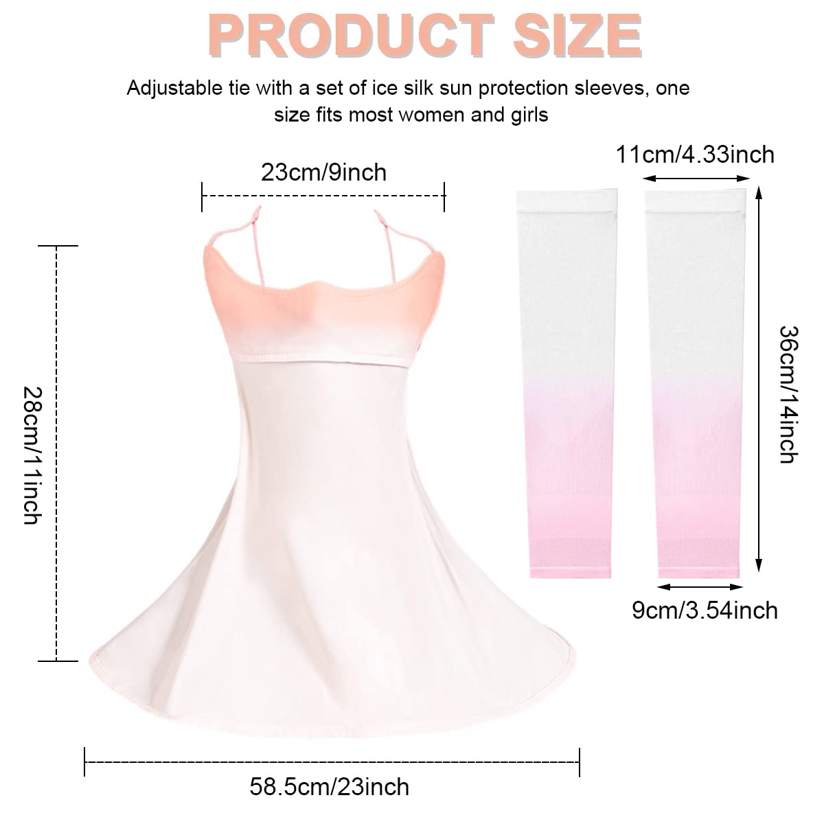 PALAY Cooling Face Mask and Arm Sleeves Set for Women with UPF 50+ Breathable Fabric