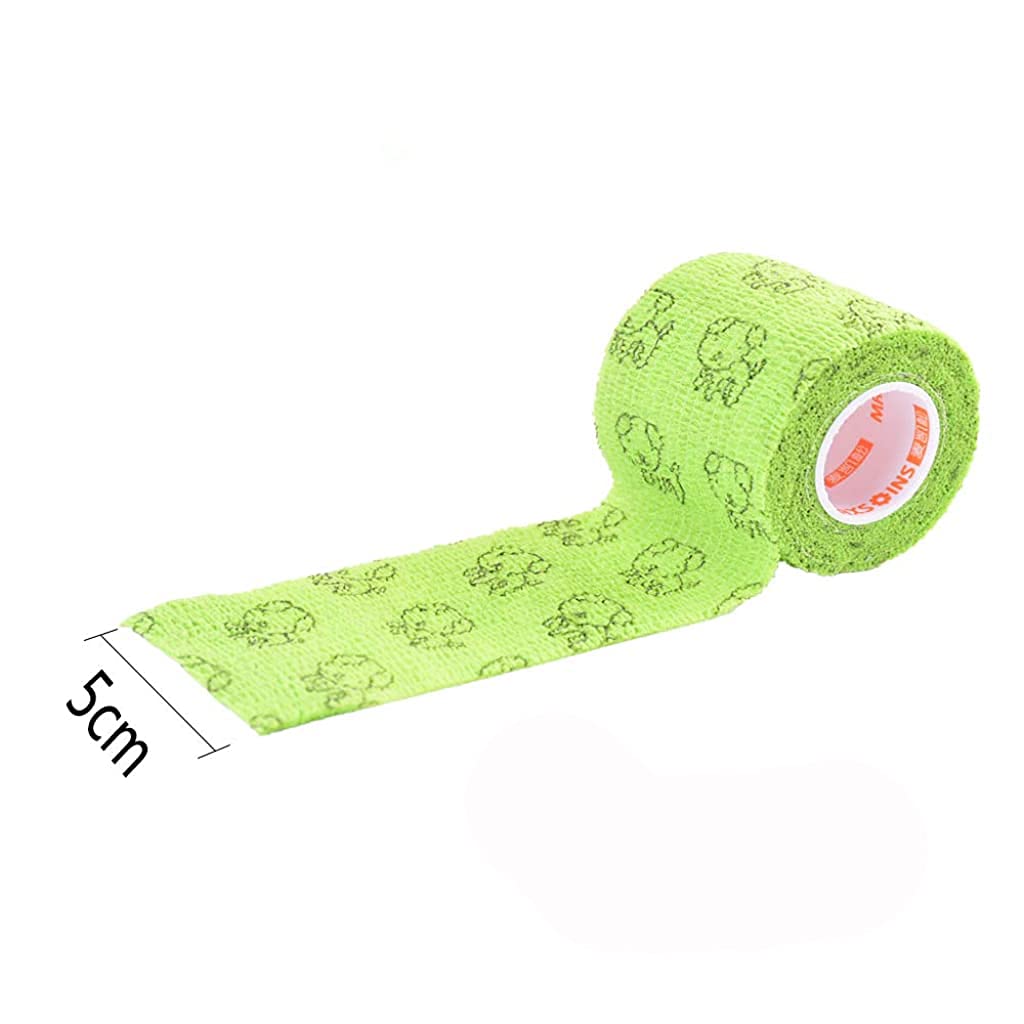 Optifit Stmandy Vet Tape Wrap for Wound Care with Self Adhesive Design 6 Rolls 5 yd | Latex Free
