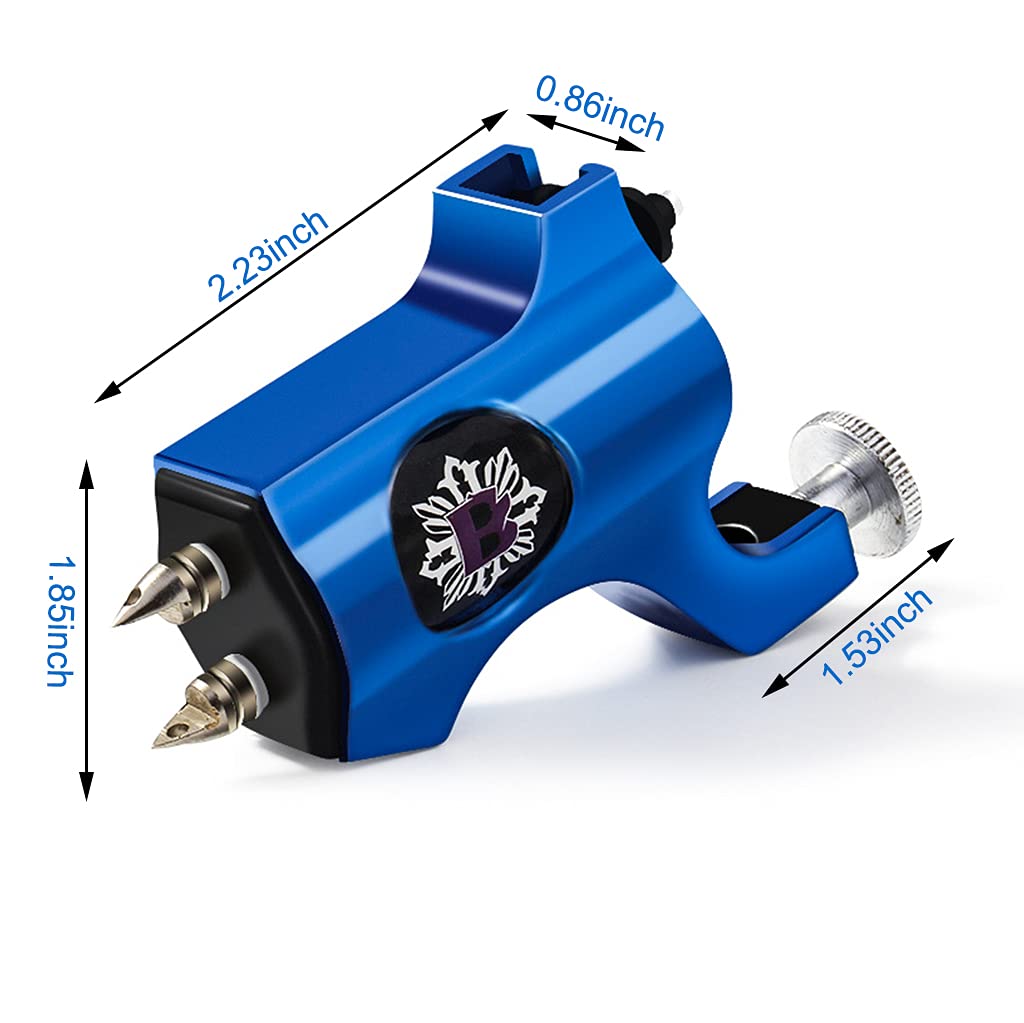 MAYCREATE® Rotary Tattoo Machine for Tattoo Artists Liner Shader Tattoo Motor Supply (Blue)