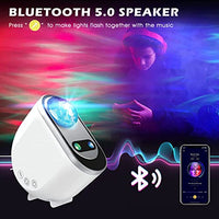 ELEPHANTBOAT® 3 In 1 Bluetooth Aurora Light Projector, Music Player, White Noise Machine, Aurora Projector with Mulit Color Modes, 6 White Noises, Christmas Gift, Birthday Gift