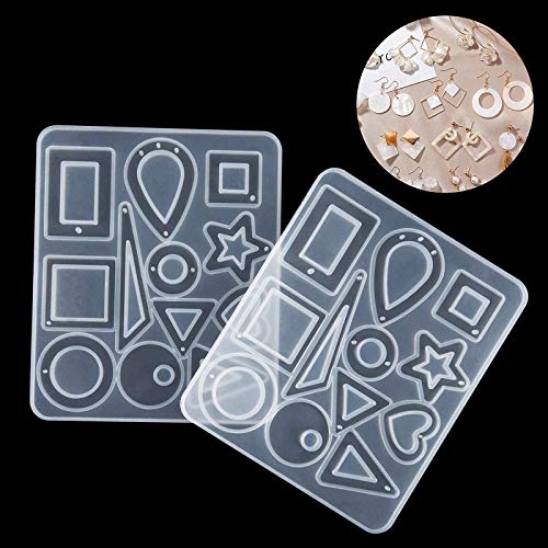 HASTHIP Earring Resin Moulds Kit for DIY Jewellery Making with 249pcs Accessories | Non Stick Silicone Moulds for Unique Handmade Gifts