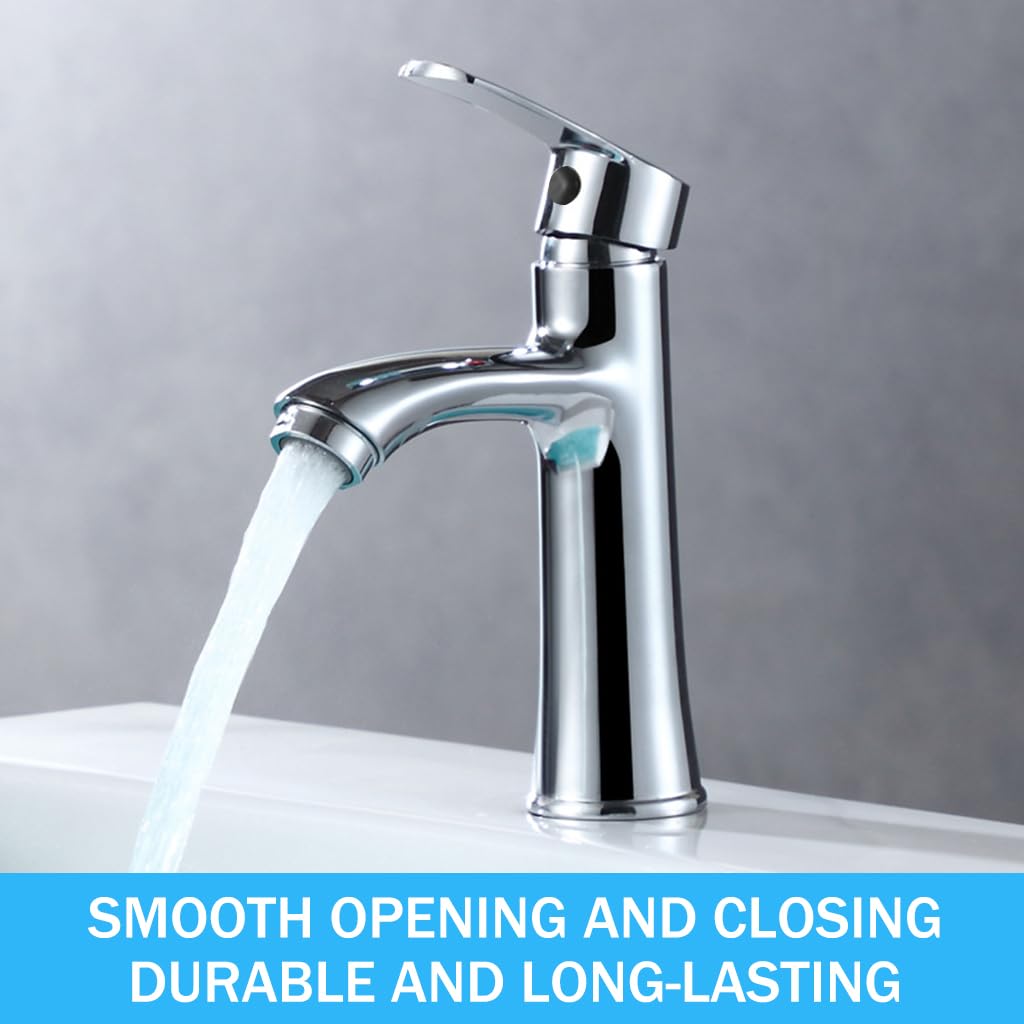 HASTHIP Bathroom Wash Basin Tap for Kitchen with Single Handle Lever and 23.6 Inch Lines | Chrome Finished ABS