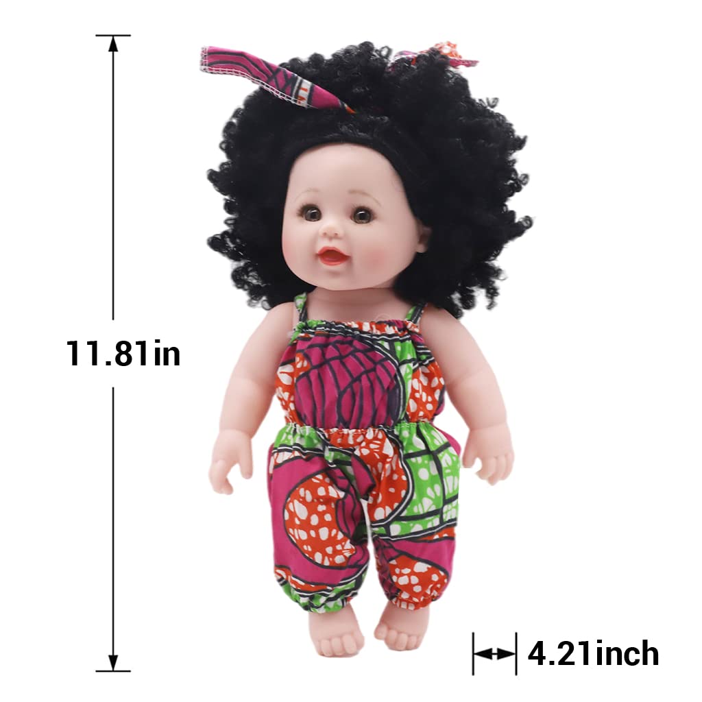 ELEPHANTBOAT® Handmade Vinyl Realistic Rotatable Legs Arms with Removable Clothes Set Baby Dolls for Girls Birthday Gifts 30CM