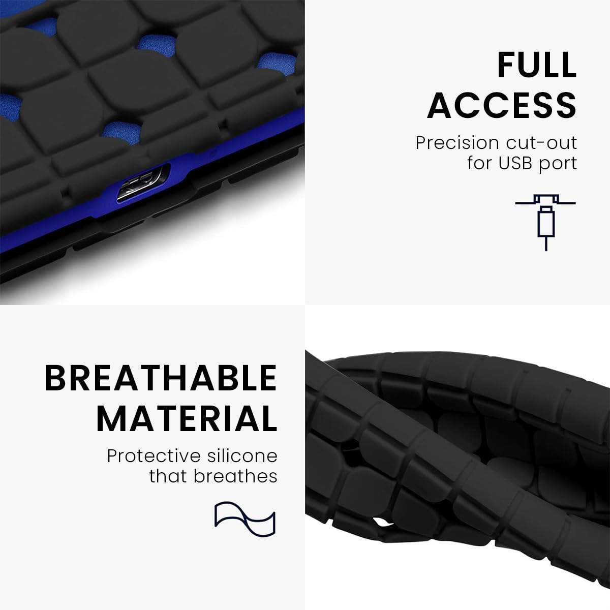 ZORBES Silicone Sleeve for Samsung T7 Touch SSD featuring Open Pouch Design and 71x93mm Size