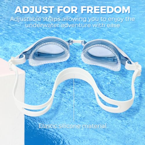 Proberos® Swimming Goggles for Men Women Anti-Fog UV Protection Leakproof Adjustable Strap Polarized Swim Includes Protective Case Green 3 PCS