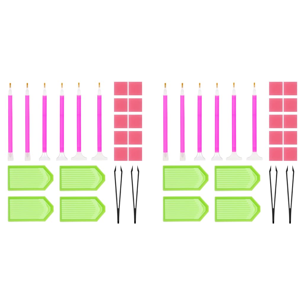 HASTHIP Diamond Painting Kit for DIY Art with Dual Tip Pens and 22 Piece Metal Tools Set