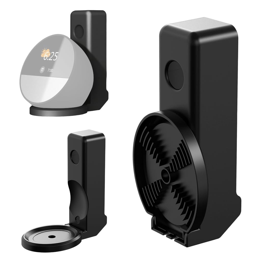 ZORBES Wall Mount Holder for Echo Spot T5 with Dual Function Cord Organizer | No Drill Setup