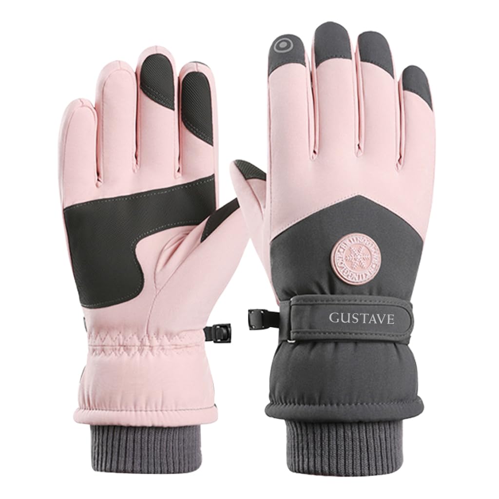 GUSTAVE Winter Gloves for Women with Touch Screen Fingertips and Anti Slip Palm | 26cm Warm Fluff Lining