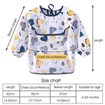 SNOWIE SOFT® Sleeved Bib Baby Bib with Pocket, Bibs for Baby Boy Girl 6 to 15 Months Baby Bib Toddler Bib Baby Apron, Smock, Waterproof Fabric, Fits Bibs for Baby Girls Boys Baby Feeding Products