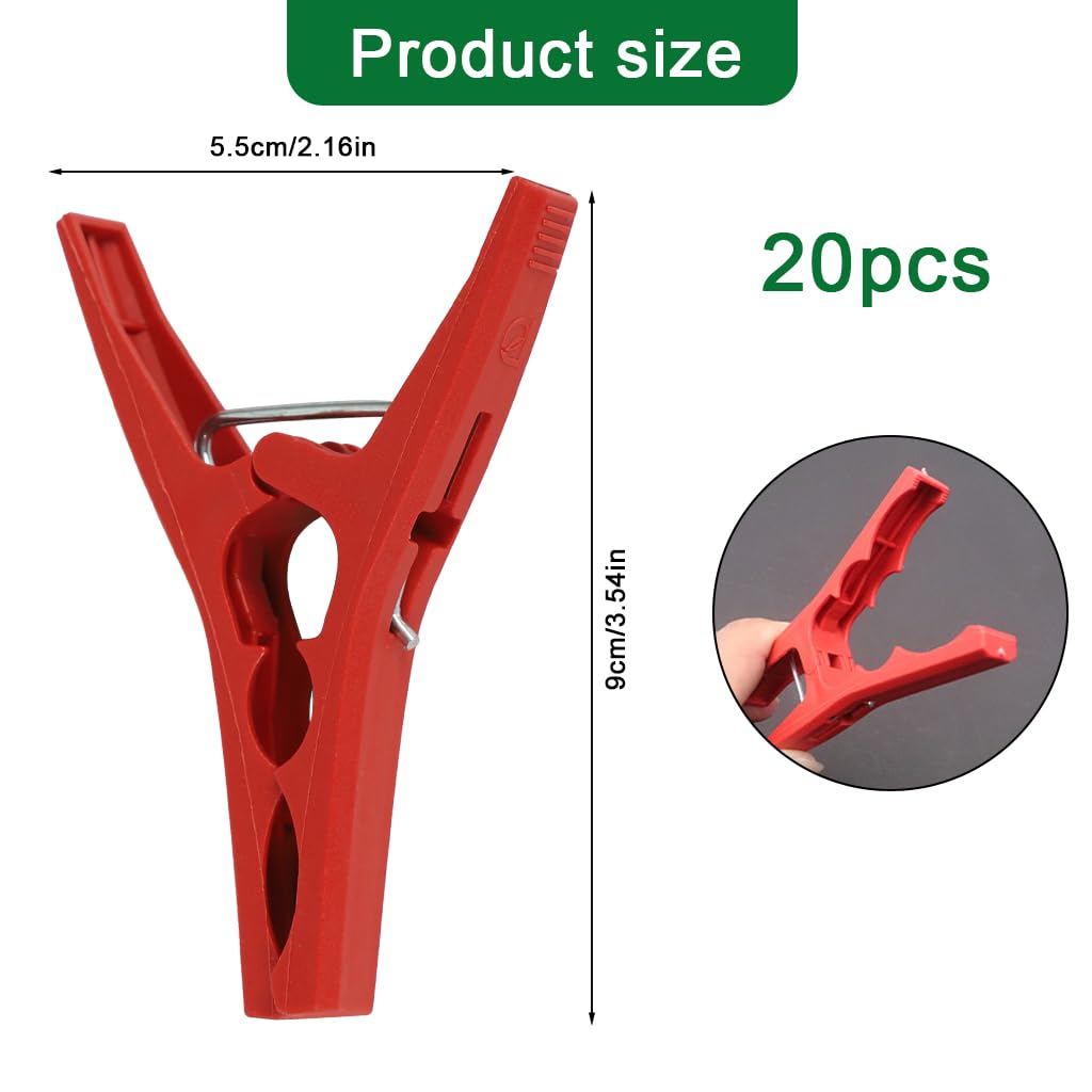 HASTHIP Plant Clips for Stems and Climbing Plants 20Pcs 3.5 in featuring Snap-On Design | Reusable Garden Vine Support