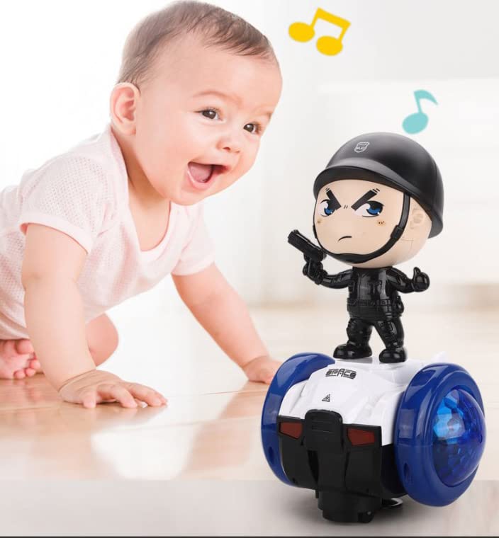 PATPAT Musical Toy Car for Kids with Lights and Sounds featuring 360° Rotating Stunt | Fun Gift