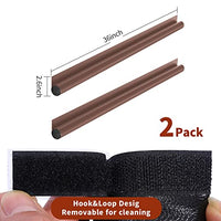 HASTHIP® 2 Pack Door Bottom Sealing Strip, 37.4'' Length Flexible Door Draft Stopper Weather Stripping, Self Adhesive Door Gap Strip Suitable for Interior/Exterior Doors (Brown)