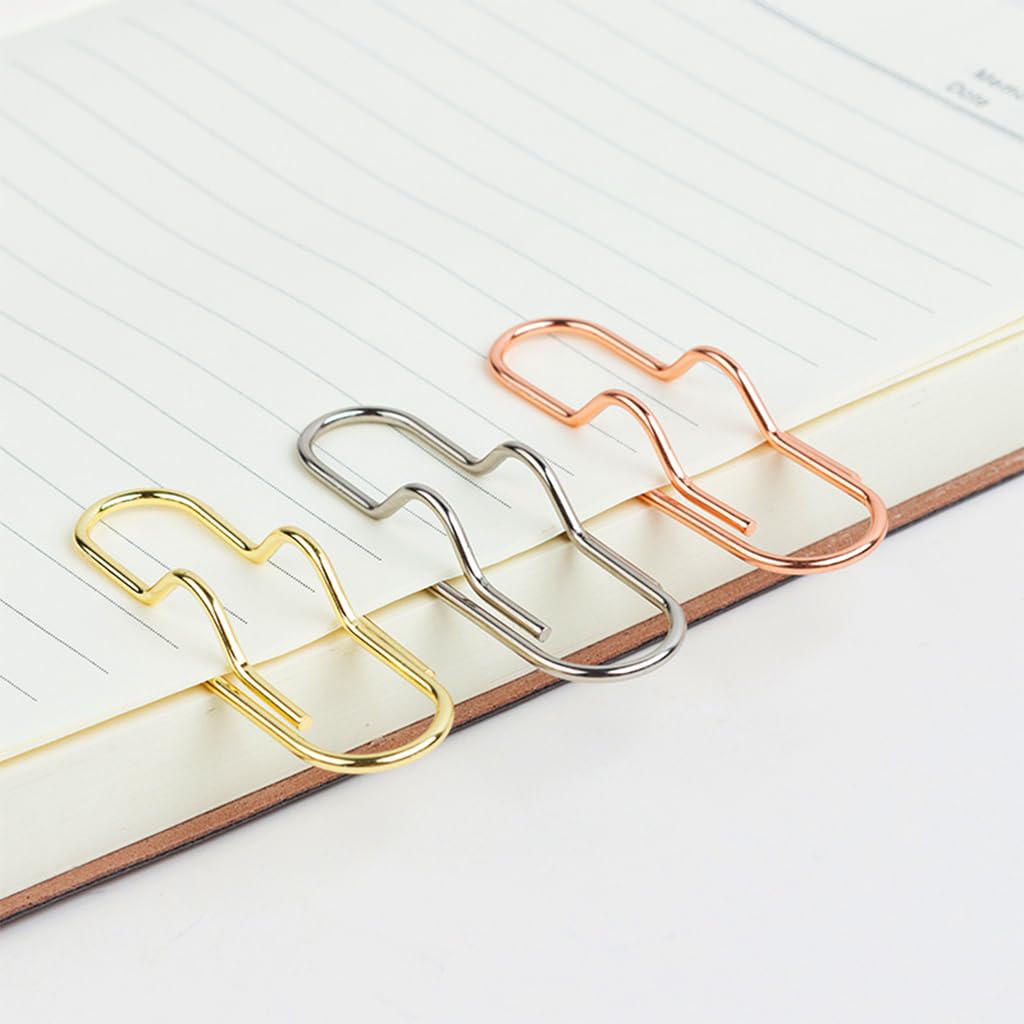 Climberty® 12Pcs Metal Pen Clips, Paperclip Pen Holders for Notebooks and Papers, Metal Pen Clip Holder and Pen Holder Clip Included (Gold/Silver/Rose Gold)