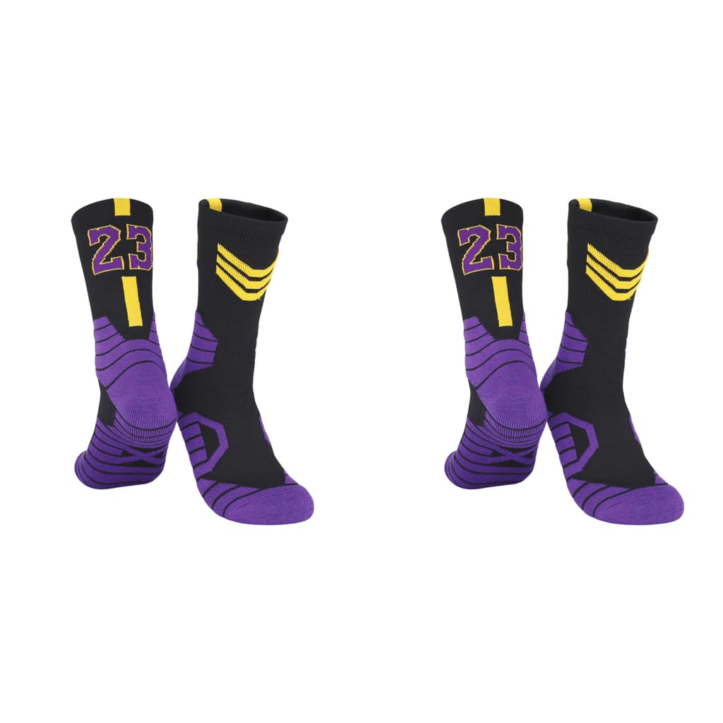 Proberos Basketball Socks for Men with Thick Terry Sole Grip and Compression Fit | 1 Pair 2 PCS Cotton Athletic Training