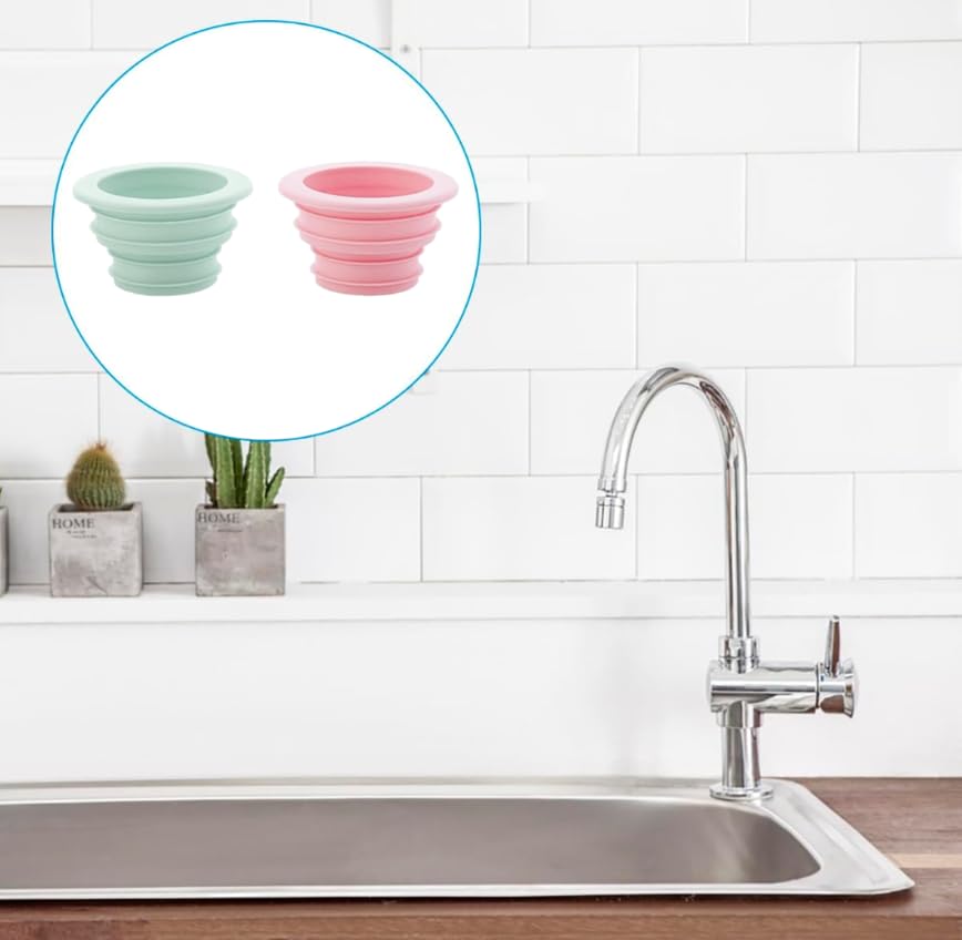 ZIBUYU Plastic Deodorant Sealing Plug for Kitchen and Bathroom Drains 2 Pack | Leak Proof Anti Odor Protection