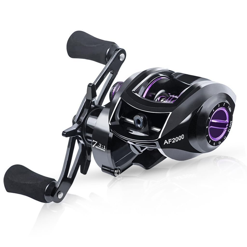 Proberos Baitcasting Reel for Freshwater and Saltwater Fishing with 7.2:1 Gear Ratio and Adjustable Magnetic Brake System
