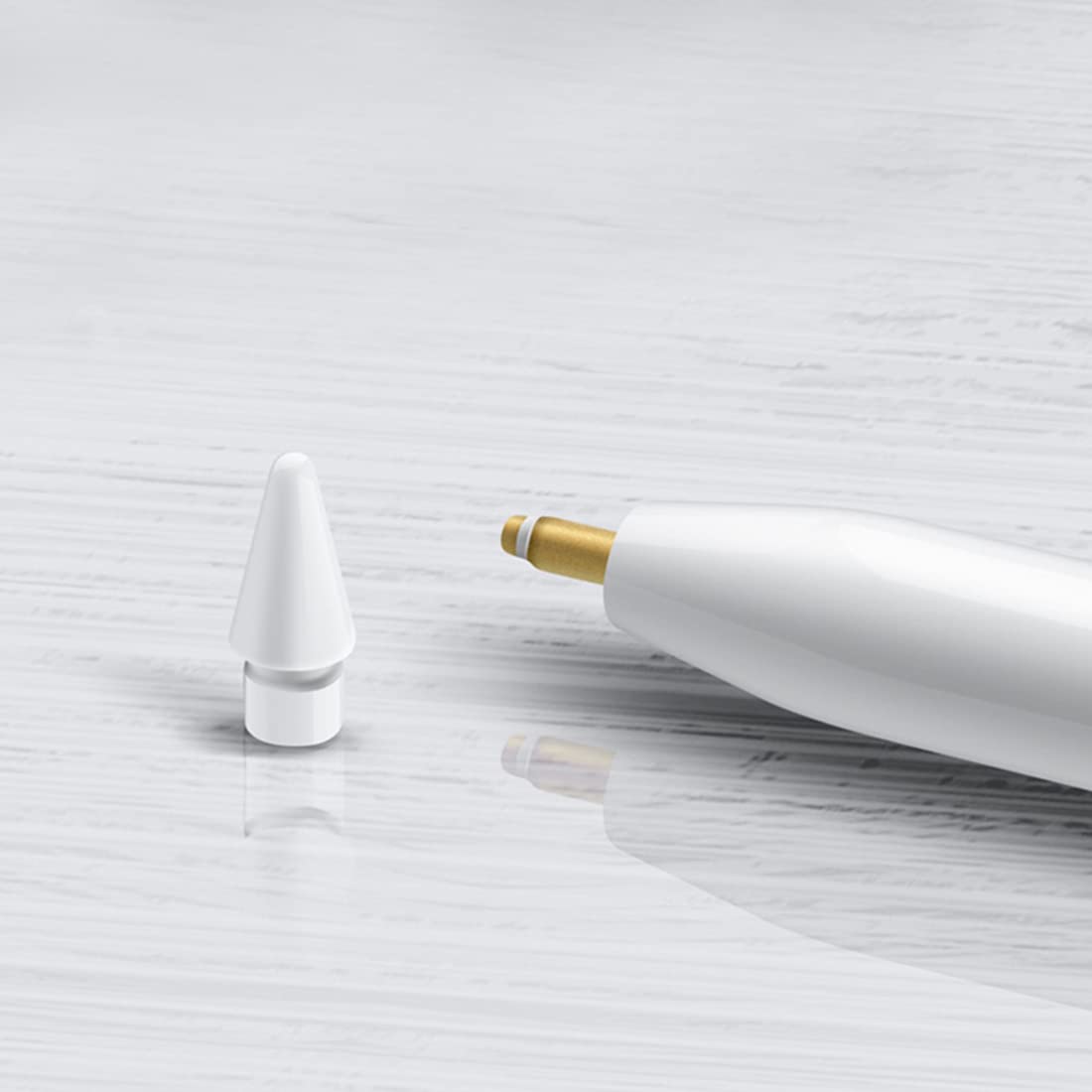 Zeitel Replacement Tips for Apple Pencil 1st and 2nd Gen with Smooth Precise Nibs | 4 Pack