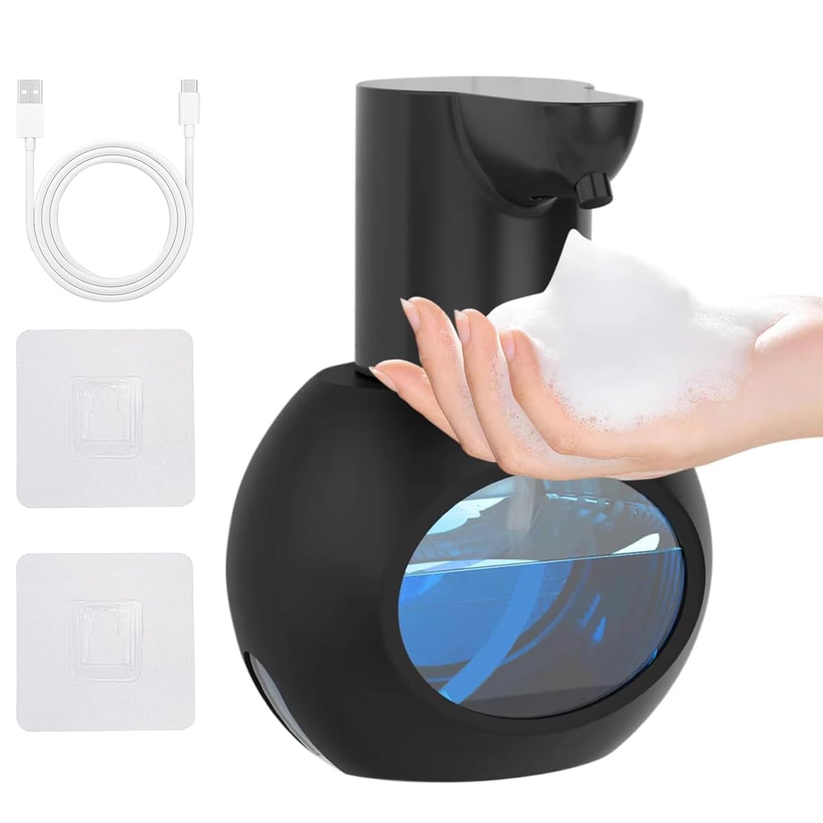 Supvox Automatic Soap Dispenser 420ml for Bathroom and Kitchen with 4 Modes USB Rechargeable Sensor | IPX5 Waterproof Touchless Hand Wash Design