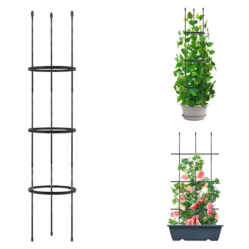 HASTHIP 110*22CM Garden Plant Support Cages Stakes for Vine, Flower, Vegetable, Pot Trellis, Round Climber Plant Support for Home Indoor & Outdoor