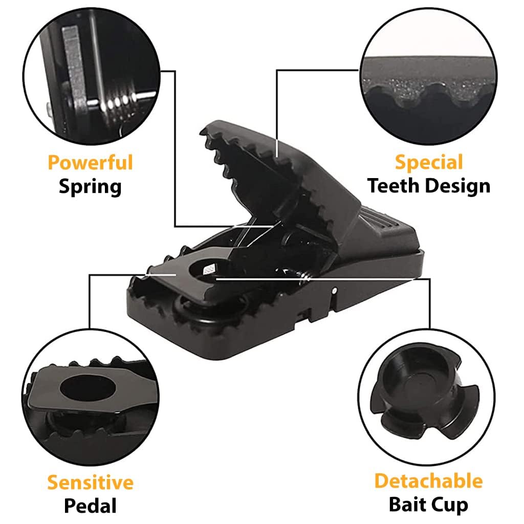 HASTHIP Rat Traps for House and Garden Use featuring 4PCS Set | Ultra Fast Trigger Catcher