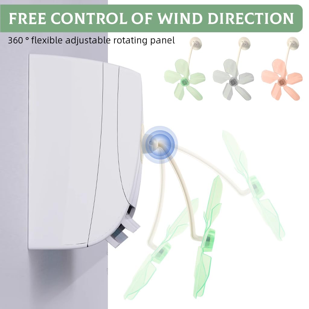 HASTHIP Air Conditioner Deflector for Room and Office featuring 3 Pcs Self Adhesive Design | Flexible Angle Adjustment Plastic Wind Shield