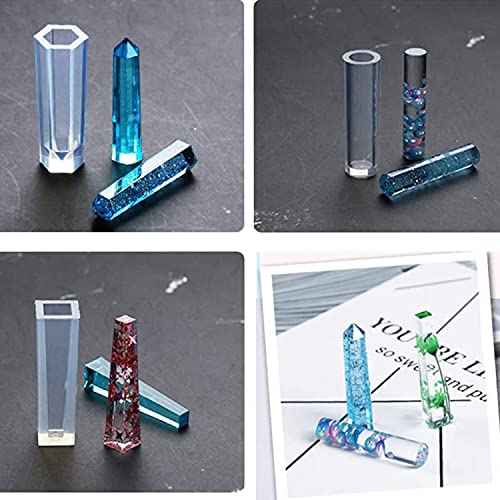 HASTHIP Resin Moulds Set for DIY Crafts with 20 pcs Silicone Molds and Accessories | Reusable Epoxy Casting Kit