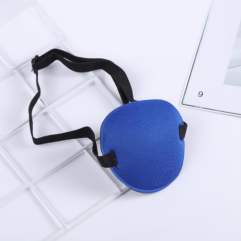Zibuyu One Eye Mask for Amblyopia and Strabismus with 3D Concave Design 32–65 cm Adjustable Straps | Reusable for Kids and Adults