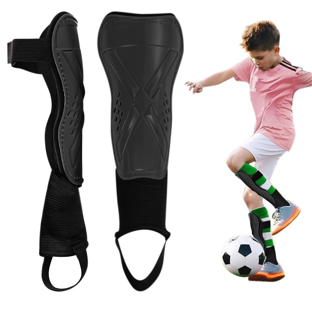 Proberos Football Shin Guard for Kids with EVA Cushioning & Ankle Support | Adjustable Fit 8–13 in