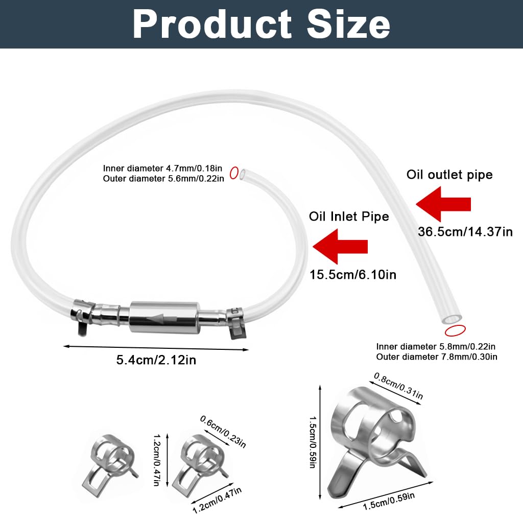 STHIRA Brake Bleeder Hose Kit with One Way Check Valve and Aluminum Fittings for Cars & Motorcycles