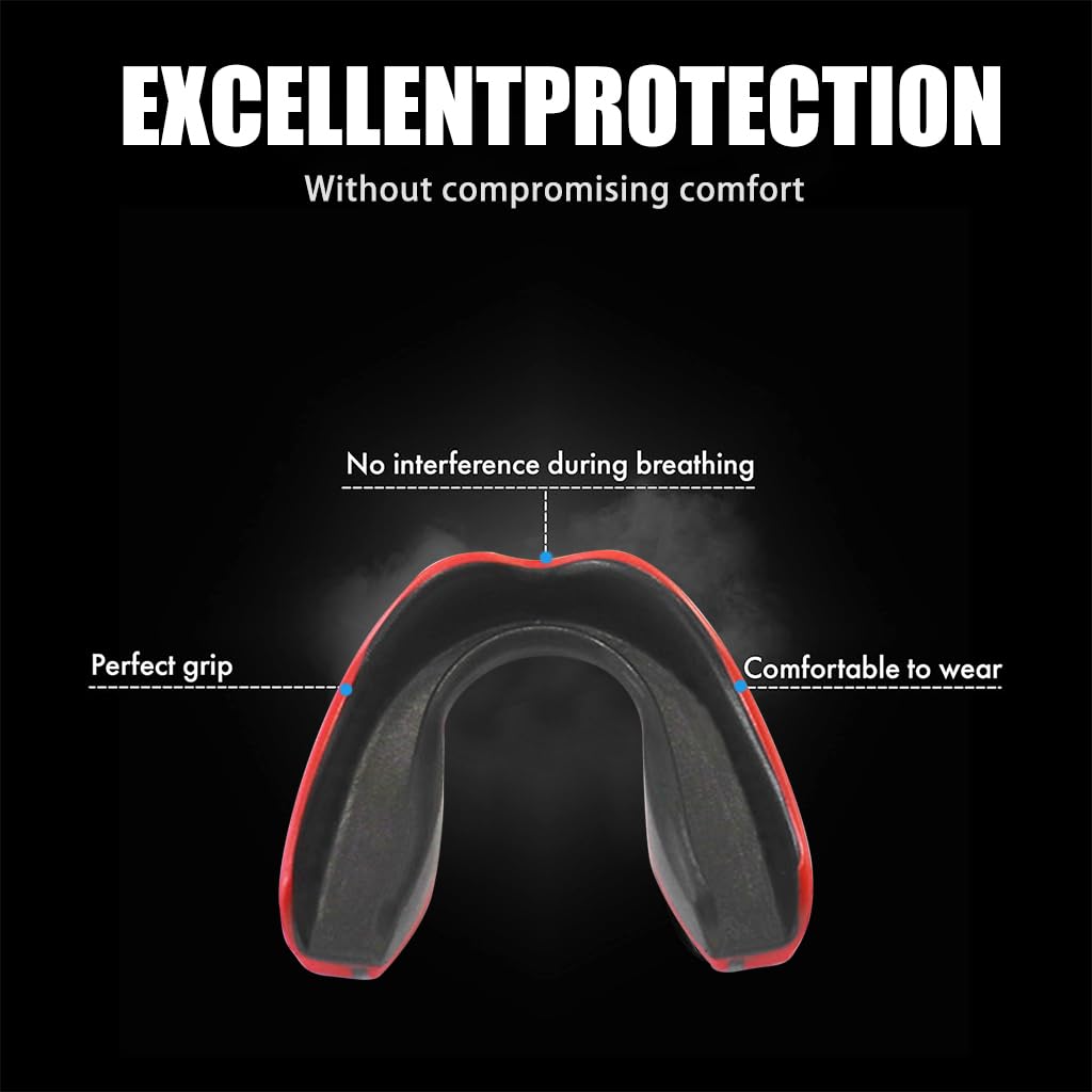 Proberos® Sports Mouth Guard, Mouthguard Teeth Guard High-density Moulded Mouthguard, Professional Sports Mouthguards for Boxing, Football, MMA, and More