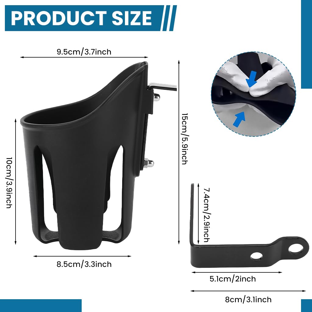 STHIRA Cycle Bottle Holder for Motorcycle Riding with 8.5 cm Wide Opening | Universal Mirror Mount Fit