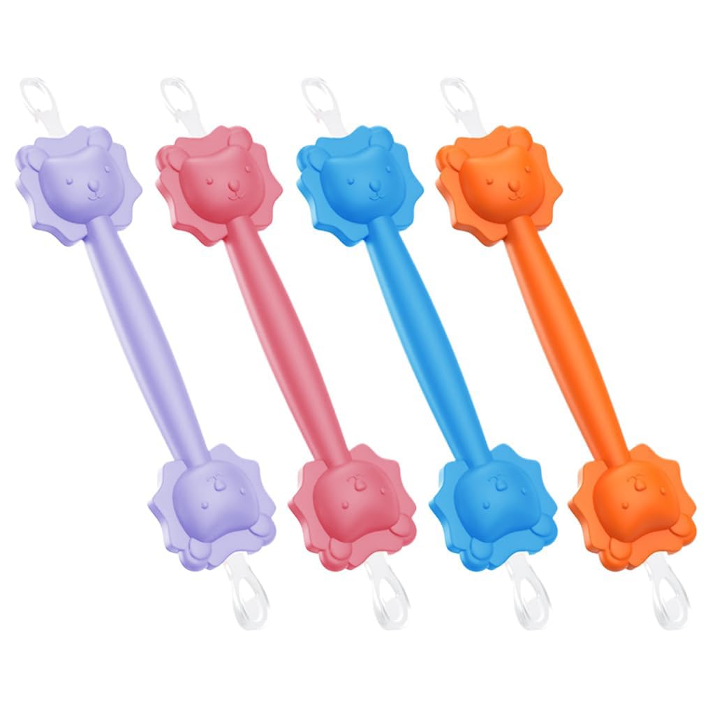 SNOWIE SOFT Baby Nasal Booger Cleaning Tool with Dual Head & Soft Silicone | 4Pcs Reusable Set for Newborns and Kids