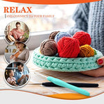 HASTHIP® Crochet Hooks Set, Realplus 41 Pcs Full Size Crochet Set, Ergonomic Soft Grip Rubber Handles, Crochet Kits For Beginners Adults, Sister Gift, Crochet Hooks With Case (Green)