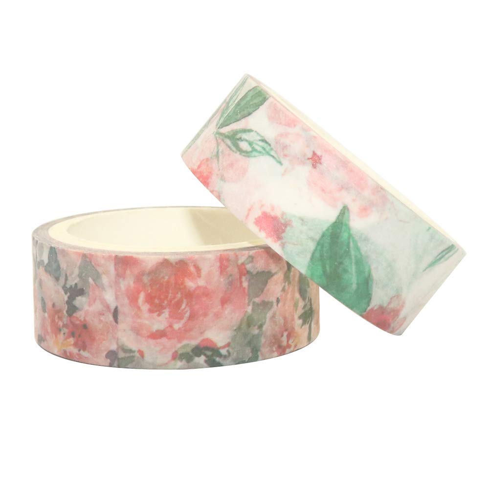 HASTHIP® 10 Roll Spring Flower Washi Tape Set Masking Decoration Tape(Warm Color)