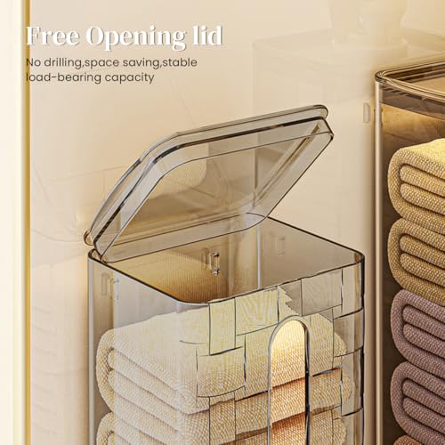 HASTHIP® Wall Mount Sock Underwear Drawer Organizer Hanging Storage Box for Clothes Socks Lingerie Ties Grey 3PCS