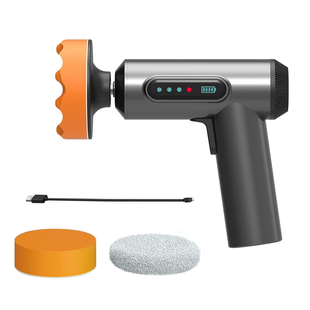 Serplex Cordless Electric Car Polish Machine for Waxing with 2000RPM Motor and 3 Pads | USB Rechargeable