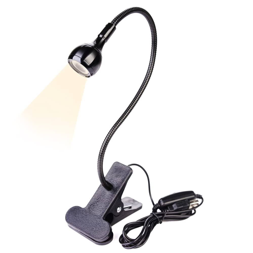 ELEPHANTBOAT LED Desk Lamp for Reading and Working with 11.8 in Flexible Gooseneck | USB Clip Light
