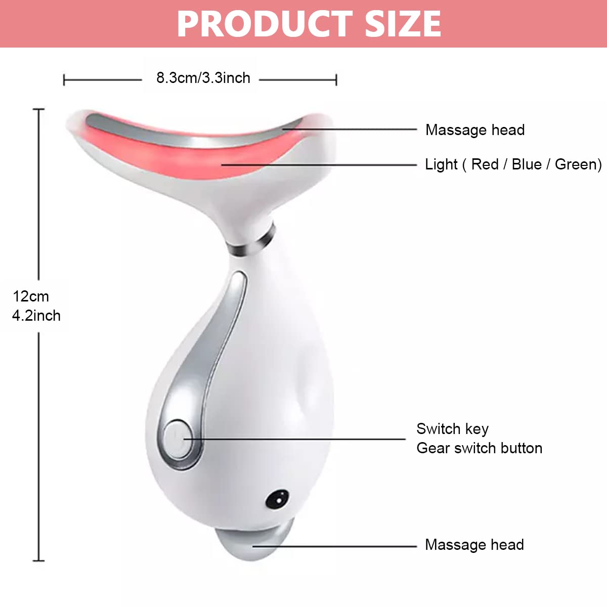 HANNEA Face Massager for Neck Lifting and Wrinkle Reduction with EMS Microcurrent | USB Rechargeable 500mAh Design