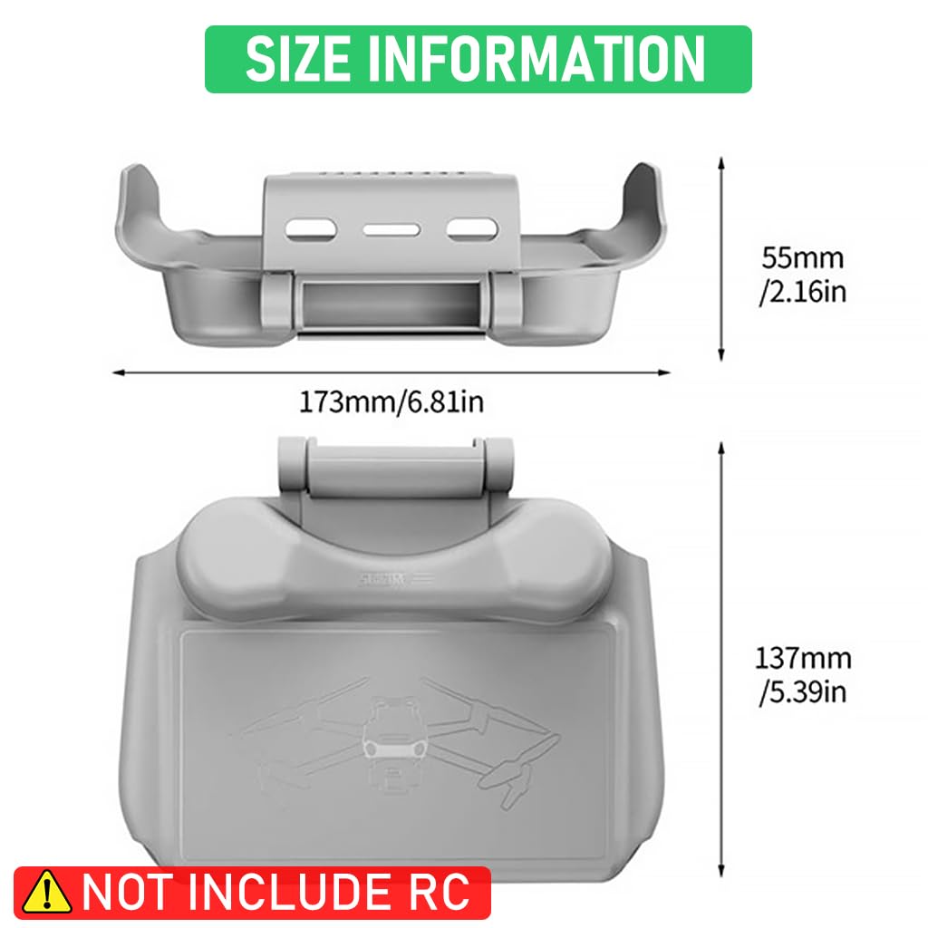 PATPAT Screen Sun Visor Protection Case for Mini 3 Pro RC with Control Handle Cover and Anti‑Glare Screen