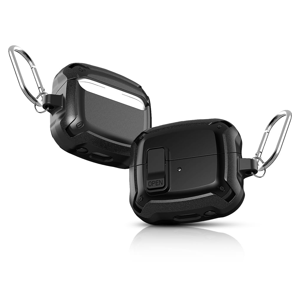 ZORBES Earbud Charging Case Cover for Galaxy Buds 3 Pro featuring Safety Lock and PC Shell | Wireless Charging and Carabiner