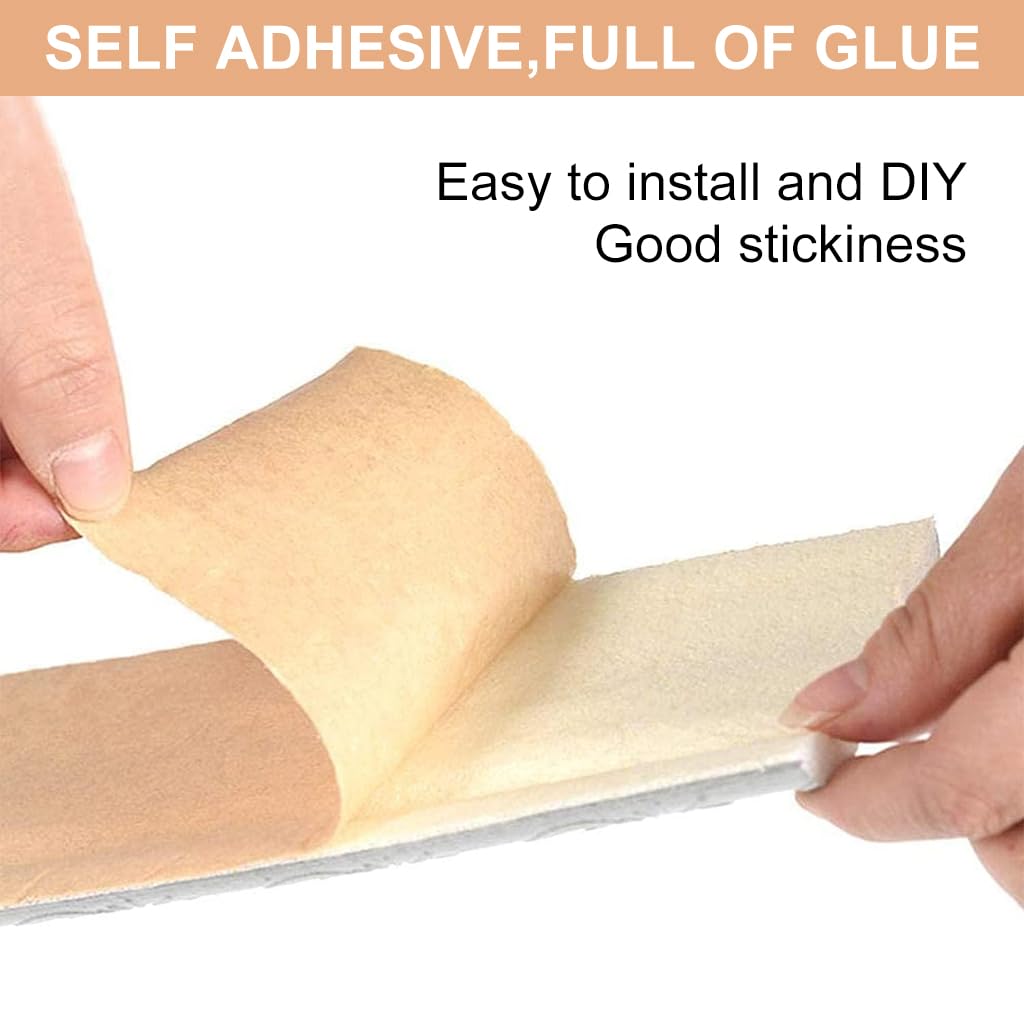 HASTHIP Peel and Stick Wall Molding for Home Decor featuring Self Adhesive 3D Foam Trim 2.3 m x 7.8 cm | Waterproof and Easy to Clean