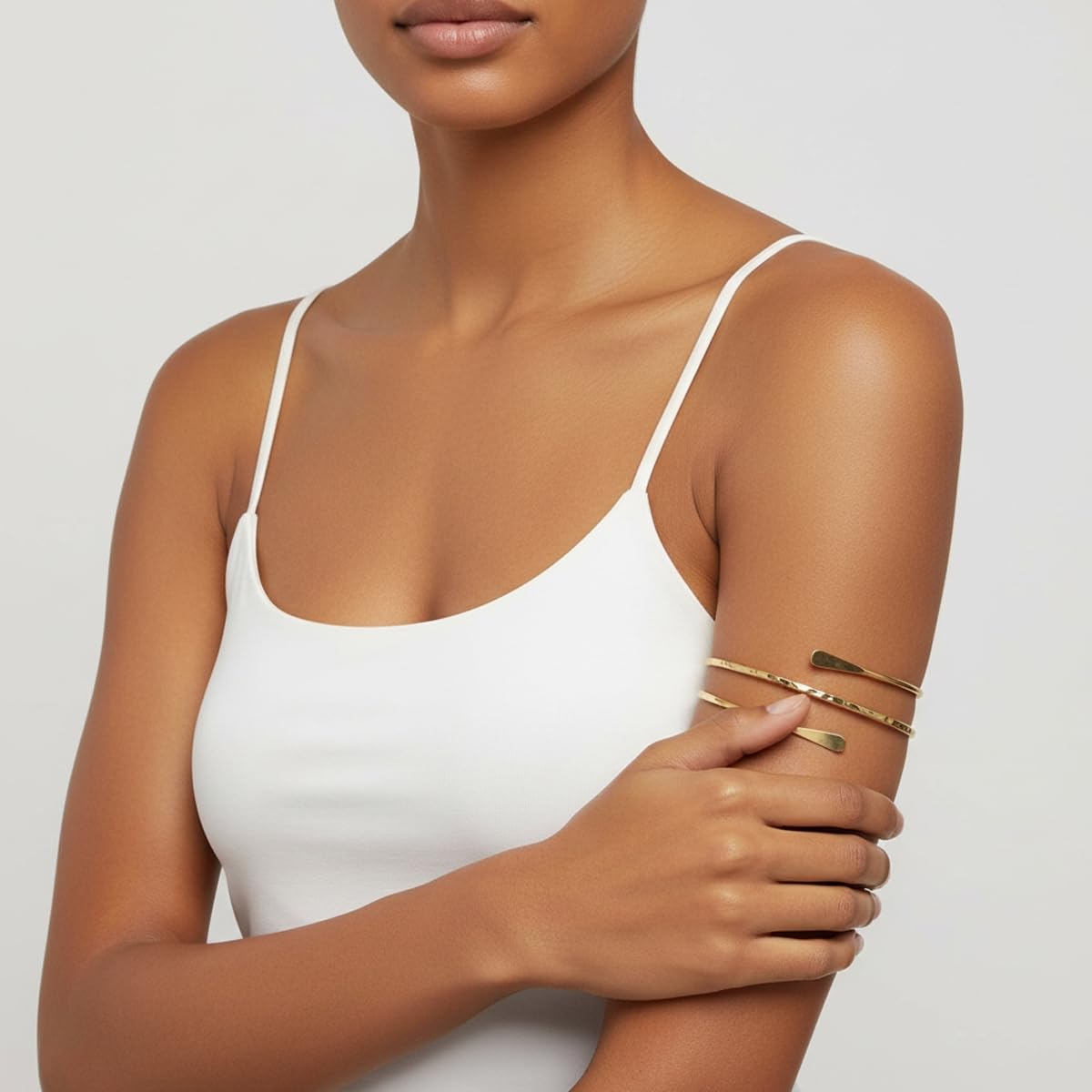 Zibuyu Arm Cuff Bracelet for Women with Adjustable Open-End Design in Nickel-Free Alloy | Elegant Party and Daily Wear Accessory