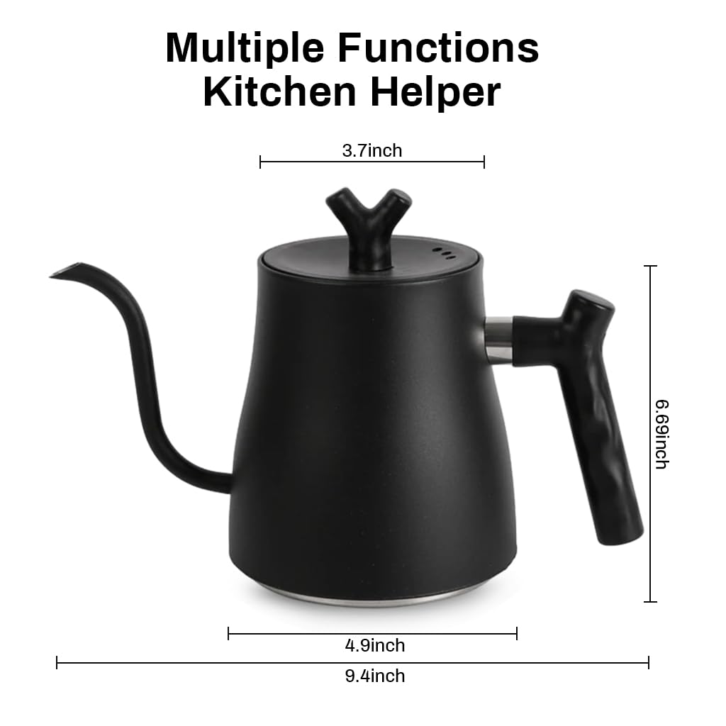 Supvox Pour Over Coffee Kettle for Coffee and Tea with 1.5L Triple Layer Base | 304 Stainless Steel Gooseneck Design