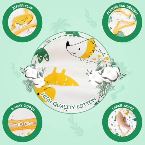 SNOWIE SOFT® Baby Swaddles for Newborns 100% Cotton Swaddle Wrap Arms Up Sleeping Blanket Zipping Bag Sleep Sacks Startle Reflex 0-6 Months 2 PCS
