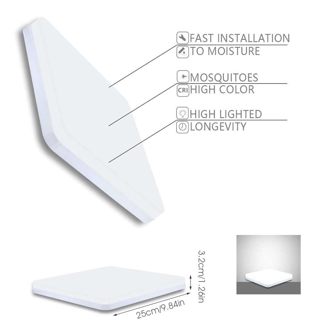 ELEPHANTBOAT LED Ceiling Light for Bedroom and Kitchen with 240 Chips 2520LM 30W | Easy Flush Mount Installation