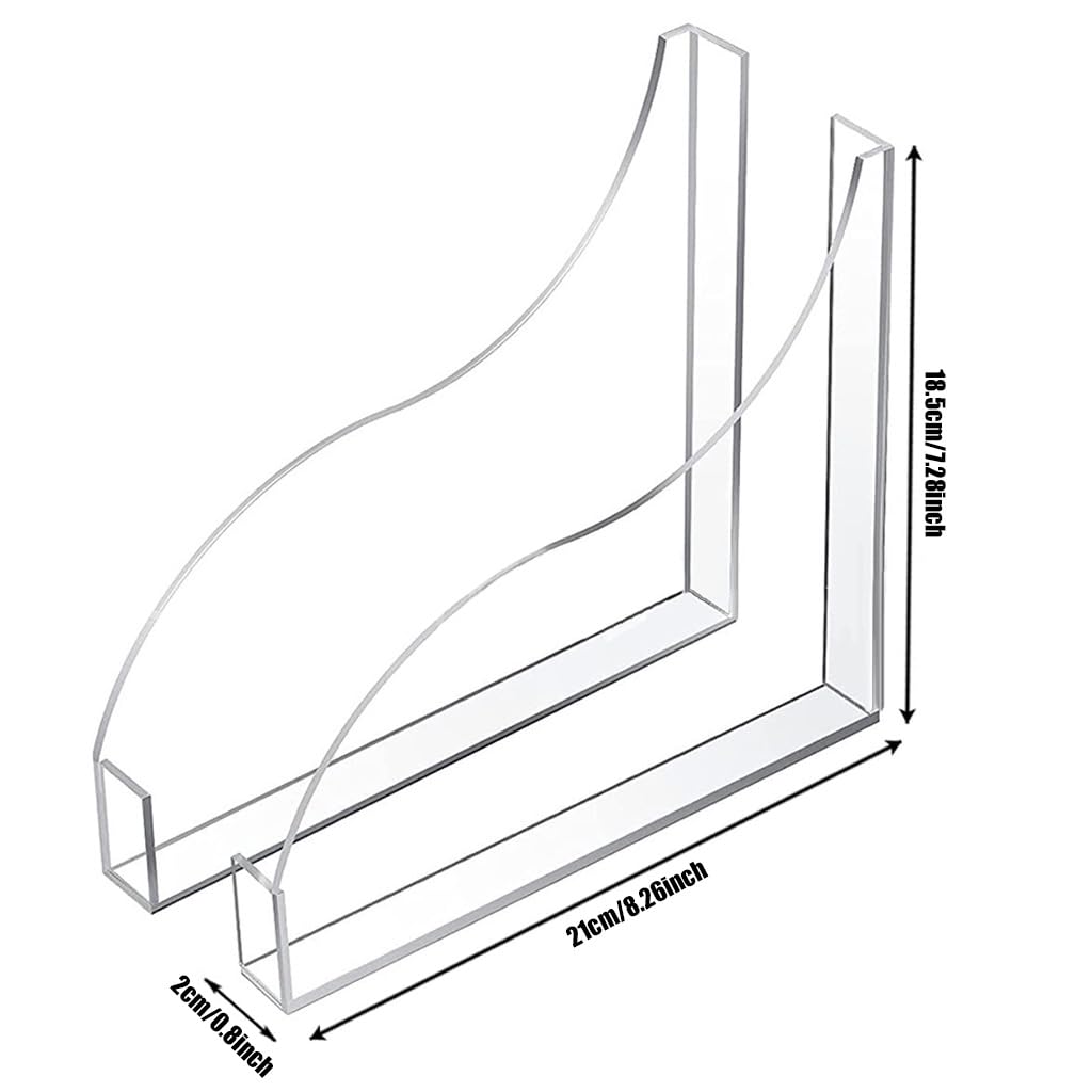 MAYCREATE Bathtub Shower Splash Guard for Corners with Triangle Acrylic Board & Self-Adhesive Design