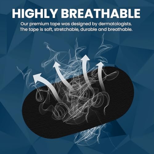 ZIBUYU® 2PC 30-Count Anti-Snore Mouth Tape for Kids & Adults, 3x1.5 Inch Pre-Cut Hypoallergenic Safe Adhesive, Reduces Snoring & Mouth Breathing, Cotton, Improves Sleep & Breathing Quality