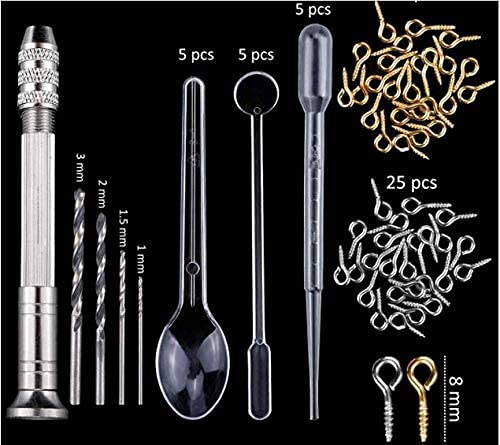 HASTHIP  109 PCS Silicone Resin Moulds for Jewellery Making with a Storage Bag, Epoxy Resin Moulds, Jewelry Casting Molds Craft DIY Set